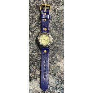 VINTAGE Fashion Wristwatch LEATHER STRAP Watch Band MENS Punk Style Watch - NEW